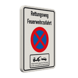 Verkehrsschild Rettungsweg Feuerwehrzufahrt - reflektierend