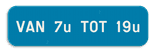 Verkeersbord SB250 G type V onderbord - Aanvulling op de verkeersborden stilstaan en parkeren - 1 regel - 700x200mm