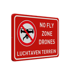 Verkeersbord NO FLY ZONE DRONES - reflecterend