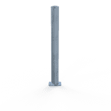Rammschutzpoller Ø89x900mm Stahl verzinkt - zum Aufdübeln