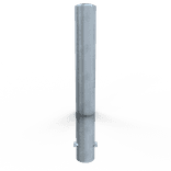 Rampaal Ø152mm staal verzinkt - 1200/1500/2000mm - met grondanker