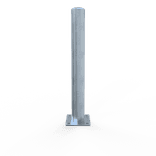 Rammschutzpoller Ø102x900mm Stahl verzinkt - zum Aufdübeln