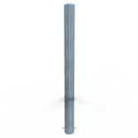 Rampaal Ø102mm staal verzinkt - met grondanker