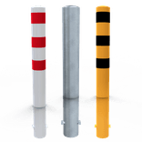 Rampaal Ø152mm staal verzinkt - 1200/1500/2000mm - met grondanker