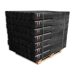 Pallet kunststof diamantkoppalen zwart met reflectiebandjes rood/wit (49 stuks)