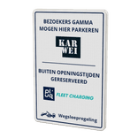 Verkeersbord oplaadpunt Karwei / Pluq