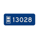 Verkeersbord betaald parkeren zone nummer blauw/wit - reflecterend