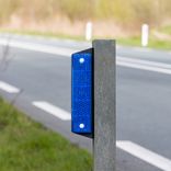 Blauwe wildreflector (wildspiegel) voor bermpalen