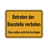 Schilder Betreten der Baustelle verboten - reflektierend