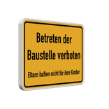 Schilder Betreten der Baustelle verboten - reflektierend