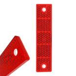 Réflecteur rouge prismatique 40x180mm en plastique – 2 trous