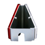Réflecteur trapézoïdal rouge/blanc double face pour glissière de sécurité