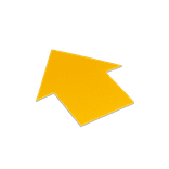 Vloersticker pijl zelfklevend geel - 90x80mm