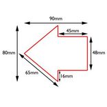 Vloersticker - L-vormig - zelfklevend - geel - 200x200mm