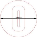 Vloersticker - L-vormig - zelfklevend - geel - 200x200mm