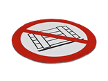 Vloersticker - Verboden goederen neer te zetten