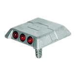 Wegdekreflector aluminium 100x100x21mm met grondpen Ø20mm
