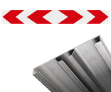 Schrikhekplank BB17 Verzwaard (1-sleuf) blokmotief - reflecterend