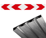 Schrikhekplank BB17 Verzwaard (3-sleuven) blokmotief - reflecterend