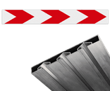 Schrikhekplank BB18 Verzwaard (3-sleuven) blokmotief - reflecterend