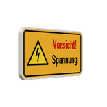 Warnschild Vorsicht Spannung - reflektierend