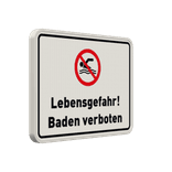 Verbotsschilder Baden / Schwimmen verboten - reflektierend