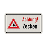 Warnschild Achtung Zecken - reflektierend