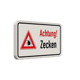 Warnschild Achtung Zecken - reflektierend