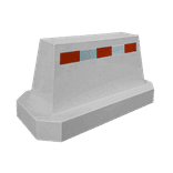 Afzetblok beton grijs 175 kg met hijspunt – reflecterend