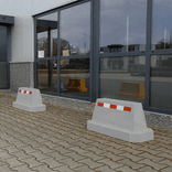 Afzetblok beton grijs 175 kg met hijspunt – reflecterend