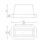 Afzetblok beton wit 175 kg met hijspunt – reflecterend