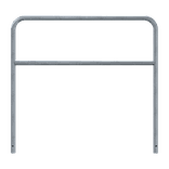 Geleidehek staal Ø48mm - met tussenbuis - montage in de grond