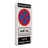 Schild Privatgrundstück Parken verboten - reflektierend