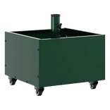 Verrijdbare bordenstandaard TS-CUBE 450x450x270mm voor paal Ø48mm - wit, grijs of groen