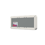 Onderbord 400x150mm met kenteken wit/zwart - reflecterend