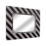Miroir routier rectangulaire en acrylique 600 x 800 mm avec cadre réfléchissant
