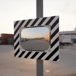 Miroir routier rectangulaire en acrylique 600 x 800 mm avec cadre réfléchissant