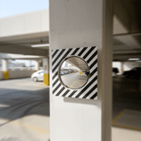 Miroir routier rond en acrylique Ø600 mm avec cadre réfléchissant