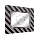 Miroir routier rectangulaire en polycarbonate 400 x 600 mm avec cadre réfléchissant