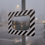 Miroir routier anti-buée en acier inoxydable 400 x 600 mm