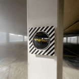 Miroir routier anti-buée rond en acier inoxydable Ø800 mm