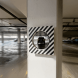 Miroir routier anti-gel rond en acier inoxydable Ø800 mm