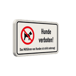 Schild Hunde verboten (Das Mitführen von Hunden ist strikt untersagt) - reflektierend