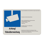 Hinweisschild Videoüberwacht nach DSGVO - reflektierend
