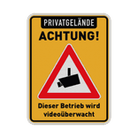 Schild Dieser Betrieb wird videoüberwacht - reflektierend