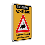 Schild Dieser Betrieb wird videoüberwacht - reflektierend