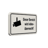 Hinweisschild, Dieser Bereich wird videoüberwacht - reflektierend