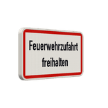 Schild Feuerwehrzufahrt freihalten - reflektierend