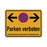 Parkverbotsschilder mit pfeilen (Halteverbot) - reflektierend