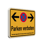 Parkverbotsschilder mit pfeilen (Halteverbot) - reflektierend